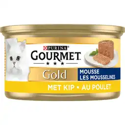 Jumbo Gourmet Gold Mousse Kattenvoer natvoer met Kip aanbieding