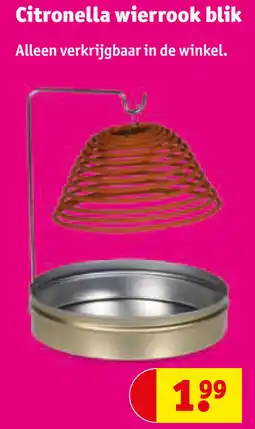 Kruidvat Citronella wierrook blik aanbieding