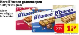 Kruidvat Hero B'tween granenrepen aanbieding