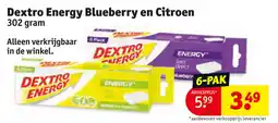 Kruidvat Dextro Energy Blueberry en Citroen aanbieding