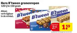 Kruidvat Hero B'tween granenrepen aanbieding