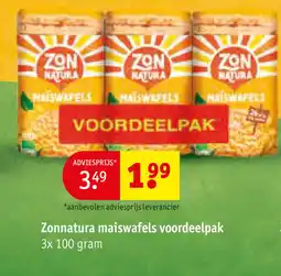 Kruidvat Zonnatura maiswafels voordeelpak aanbieding