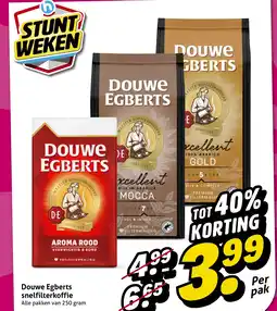 Hoogvliet Douwe egberts snelfilterkoffie aanbieding