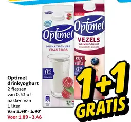 Hoogvliet Optimel drinkyoghurt aanbieding