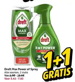 Hoogvliet Dreft max power of spray aanbieding