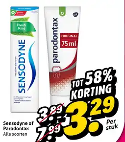 Hoogvliet Sensodyne of Parodontax aanbieding
