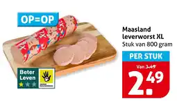 Hoogvliet Maasland leverworst XL aanbieding