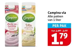 Hoogvliet Campina vla aanbieding
