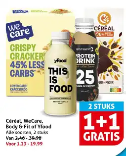 Hoogvliet Céréal, wecare, body & fit of yfood aanbieding