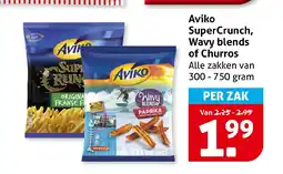 Hoogvliet Aviko supercrunch, wavy blends of churros aanbieding