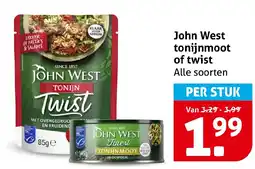 Hoogvliet John West tonijnmoot of twist aanbieding