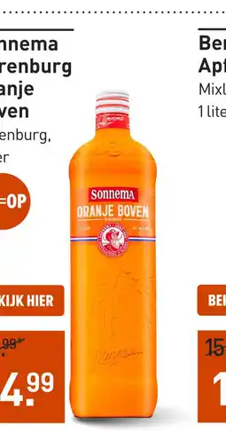 Gall & Gall Sonnema Berenburg Oranje Boven 100CL aanbieding