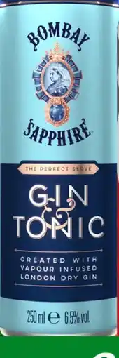 Gall & Gall Bombay Sapphire & Tonic 25CL aanbieding