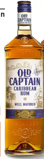 Gall & Gall Old Captain Bruine Rum 100CL aanbieding