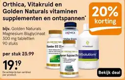 Etos Orthica, Vitakruid en Golden Naturals vitaminen supplementen en ontspannen* aanbieding