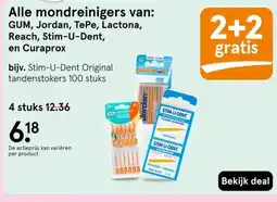 Etos Alle mondreinigers van: GUM, Jordan, TePe, Lactona, Reach, Stim-U-Dent, en Curaprox aanbieding