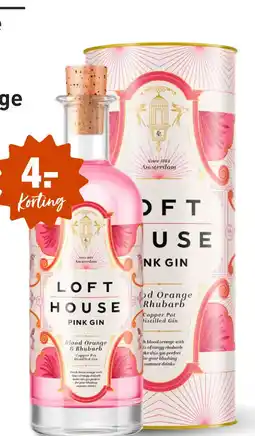 Gall & Gall Loft House Pink Gin Rhubarb & Bloodorange 70CL aanbieding