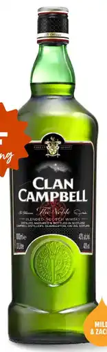 Gall & Gall Clan Campbell Blended Scotch Whisky 100CL aanbieding