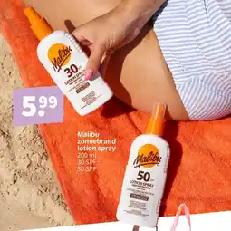 Wibra Malibu zonnebrand lotion spray aanbieding