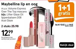 Etos Maybelline lip en oog aanbieding