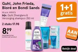 Etos Guhl, John Frieda, Bioré en Bondi Sands aanbieding