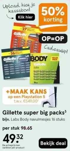 Etos Gillette super big packs aanbieding