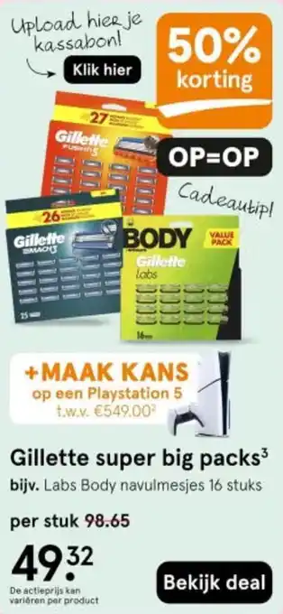 Etos Gillette super big packs aanbieding
