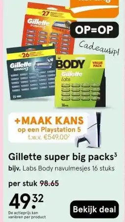 Etos Gillette super big packs³ aanbieding