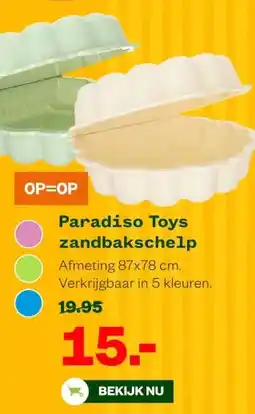 Welkoop Paradiso Toys zandbakschelp aanbieding
