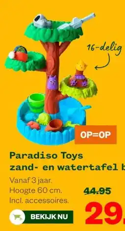 Welkoop Paradiso Toys zand- en watertafel boom aanbieding