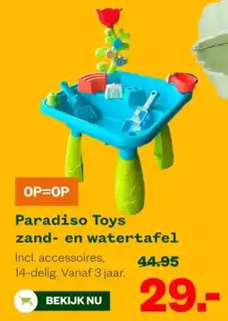Welkoop Paradiso Toys zand- en watertafel aanbieding