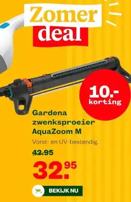 Welkoop Gardena zwenksproeier AquaZoom M aanbieding