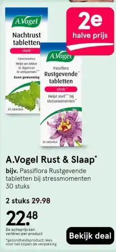 Etos A.Vogel Rust & Slaap' bijv. Passiflora Rustgevende tabletten aanbieding