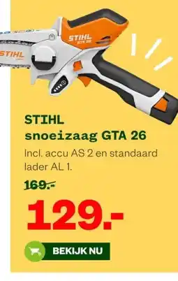 Welkoop STIHL snoeizaag GTA 26 aanbieding