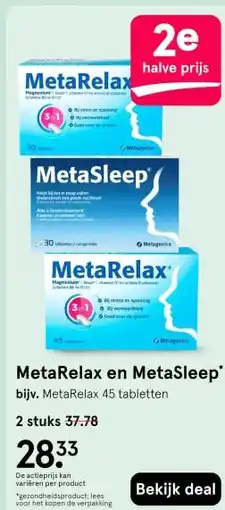 Etos MetaRelax en MetaSleep' aanbieding