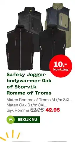 Welkoop Safety Jogger bodywarmer Oak of Størvik aanbieding