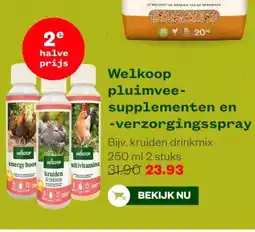 Welkoop Welkoop pluimvee- supplementen en -verzorgingsspray aanbieding