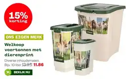 Welkoop Welkoop voertonnen met dierenprint aanbieding