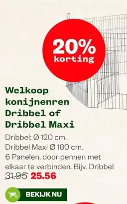 Welkoop Welkoop konijnenren Dribbel of Dribbel Maxi aanbieding