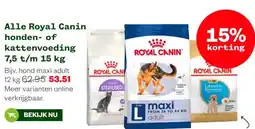 Welkoop Alle Royal Canin honden- of kattenvoeding aanbieding