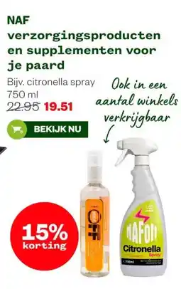 Welkoop NAF verzorgingsproducten en supplementen voor je paard aanbieding