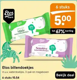 Etos Etos billendoekjes aanbieding