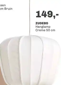 Trendhopper Hanglamp Zudebo creme 50 cm aanbieding