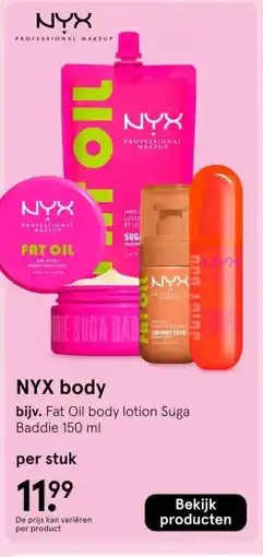 Etos NYX body aanbieding