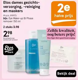 Etos Etos dames gezichts verzorging,reiniging en maskers aanbieding