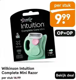 Etos Wilkinson Intuition Complete Mini Razor aanbieding