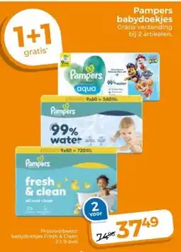 Trekpleister Pampers babydoekjes aanbieding