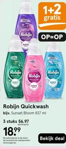 Etos Robijn Quickwash aanbieding