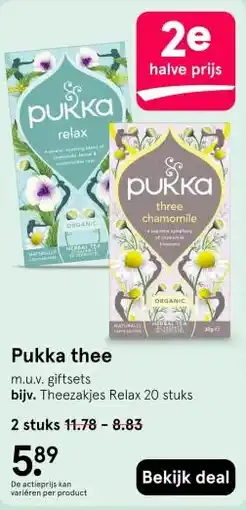 Etos Pukka thee aanbieding
