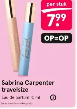 Etos Sabrina Carpenter travelsize aanbieding